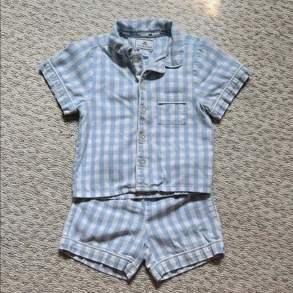 Petite Plume Short Gingham Pajamas - Picture 1 of 3
